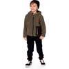 Reversible Mid-Season Sherpa Jacket Khaki, Black - Fleece & Sherpa Jackets - 2