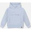 Pullover Hooded Fleece Sweatshirt with Zip Pocket, Light Blue - Sweatshirts - 1 - thumbnail