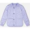 Quilted Mid-Season Jacket, Lavender - Jackets - 1 - thumbnail