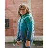 Quilted Mid-Season Jacket Green and Blue Gradient, Green & Blue Gradient - Jackets - 2