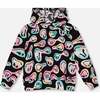 Pullover Fleece Hoodie, Smiley Face Girl - Sweatshirts - 1 - thumbnail