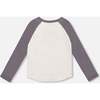 Raglan Sleeve Organic Cotton Jersey Tee, Light Heather Gray - Shirts - 3