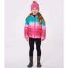 Quilted Mid-Season Jacket Green and Pink Gradient, Green & Pink Gradient - Jackets - 3