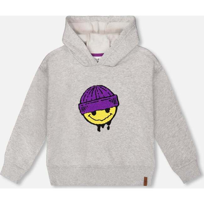 Pullover Fleece Hooded Sweatshirt, Light Heather Gray
