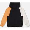 Pullover Hooded Fleece Sweatshirt with Zip Pocket, Black - Sweatshirts - 3