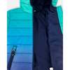 Quilted Mid-Season Jacket Green and Blue Gradient, Green & Blue Gradient - Jackets - 4