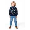 Pullover Fleece Sweatshirt, Navy Animal Print - Sweatshirts - 3