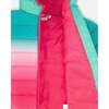 Quilted Mid-Season Jacket Green and Pink Gradient, Green & Pink Gradient - Jackets - 4