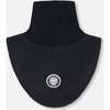 Polar Fleece and Knit Neckwarmer, Black - Scarves - 1 - thumbnail