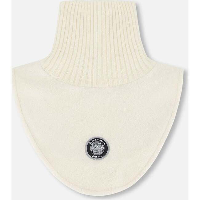 Polar Fleece and Knit Neckwarmer, Off-White