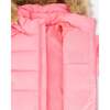 Puffy Winter Jacket, Pink - Jackets - 3