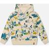 Printed Hooded Fleece Sweatshirt Beige, Off-White - Sweatshirts - 1 - thumbnail