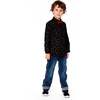 Printed Poplin Shirt with Bow Tie, Black and Multicolor - Button Downs - 2