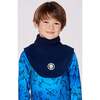 Polar Fleece and Knit Neckwarmer, Navy Blue - Scarves - 2