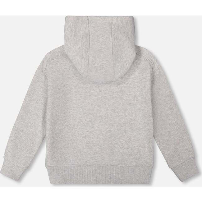 Pullover Fleece Hooded Sweatshirt, Light Heather Gray - Sweatshirts - 4
