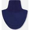 Polar Fleece and Knit Neckwarmer, Navy Blue - Scarves - 3