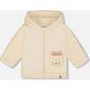 Plush Hooded Jacket Off White, Off-White - Jackets - 1 - thumbnail