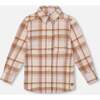 Plaid Overshirt, Off-White, Beige and Pink - Jackets - 1 - thumbnail