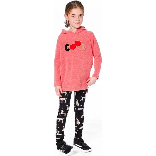 Printed Jersey Leggings Black with Dalmatians, Black Dalmatian Print - Leggings - 2