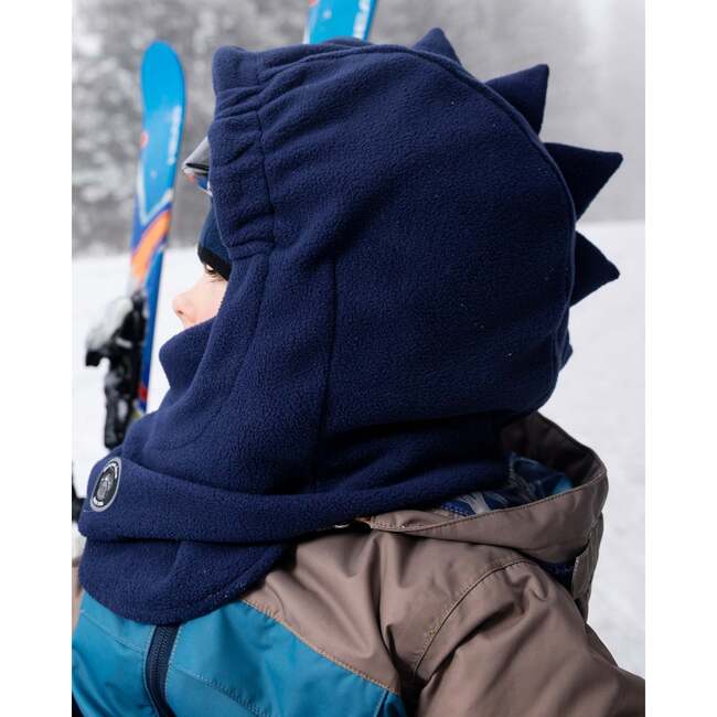 Polar Fleece Balaclava for Ski Helmet, Navy Blue - Winter Hats - 2