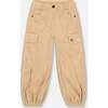 Parachute Corduroy Pants with Cargo Pockets, Light Pecan Brown - Pants - 1 - thumbnail