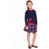 Pleated Milano Skirt Red and Navy Plaid, Red & Navy Plaid - Skirts - 2