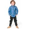 Printed Long Sleeve Button Front Chambray Shirt, Blue - Sweatshirts - 3