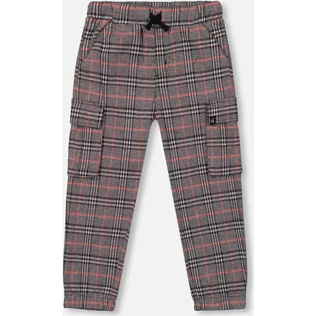 Plaid Cargo Pant, Gray and Black