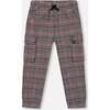 Plaid Cargo Pant, Gray and Black - Pants - 1 - thumbnail