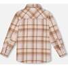 Plaid Overshirt, Off-White, Beige and Pink - Jackets - 3