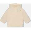 Plush Hooded Jacket Off White, Off-White - Jackets - 3