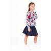 Pleated Milano Skirt Navy Blue, Navy Blue - Skirts - 2