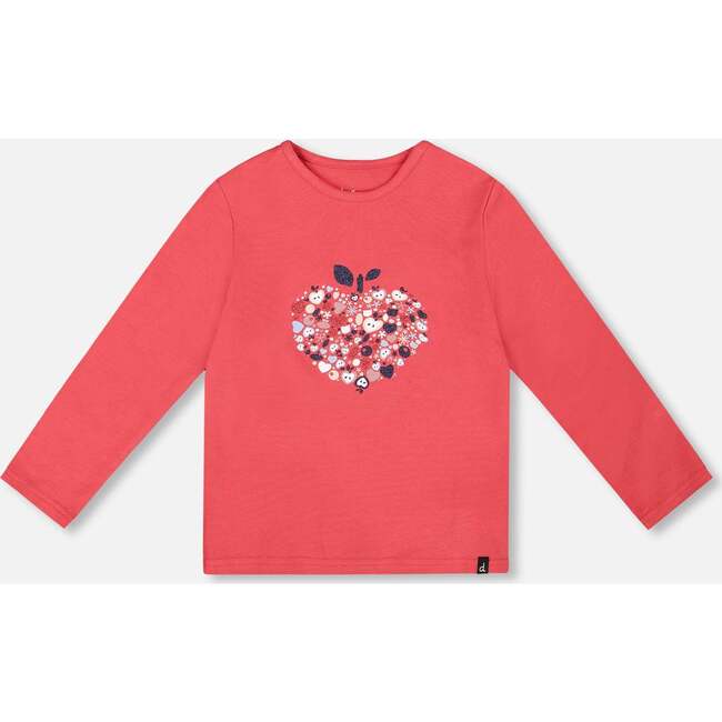 Organic Cotton T-Shirt with Mini Apples, Red