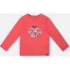 Organic Cotton T-Shirt with Mini Apples, Red - T-Shirts - 1 - thumbnail