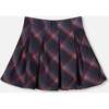 Pleated Milano Skirt Red and Navy Plaid, Red & Navy Plaid - Skirts - 3