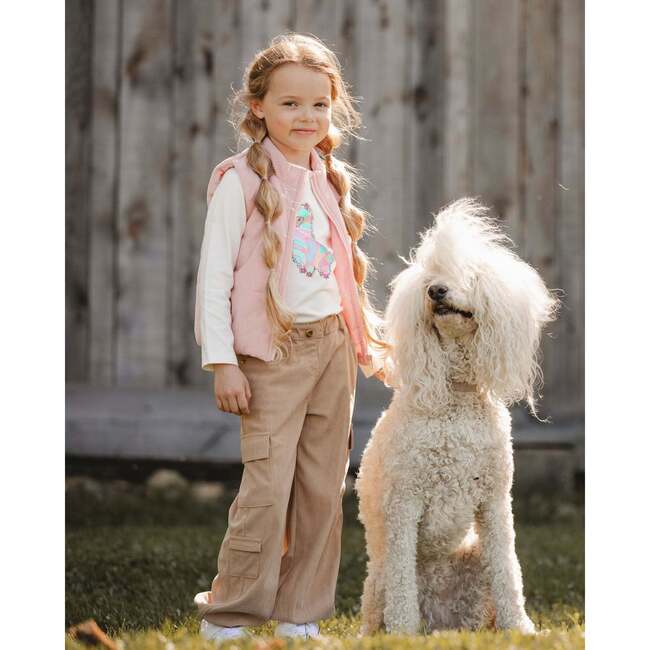 Parachute Corduroy Pants with Cargo Pockets, Light Pecan Brown - Pants - 2