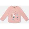 Organic Cotton T-Shirt with Llama, Dusty Pink - T-Shirts - 1 - thumbnail