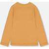 Organic Cotton T-Shirt with Cat, Golden Yellow - T-Shirts - 3
