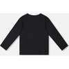 Organic Cotton T-Shirt with Reversible Sequin Teddy Bear, Black - T-Shirts - 3