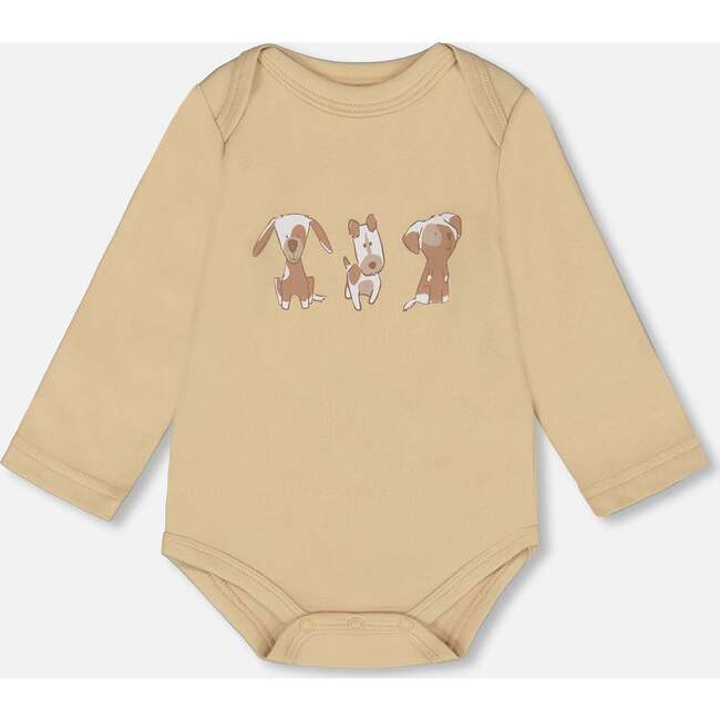 Organic Cotton Onesie, Light Caramel - Onesies - 1