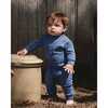 Organic Cotton Pant and Top Set, Blue Leaf Print - Mixed Apparel Set - 2