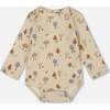 Organic Cotton Onesie, Beige Tree Print - Onesies - 1 - thumbnail