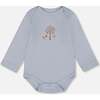 Organic Cotton Onesie, Light Blue - Onesies - 1 - thumbnail