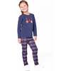 Organic Cotton T-Shirt Navy Blue with Apple Treats, Navy Blue - T-Shirts - 2