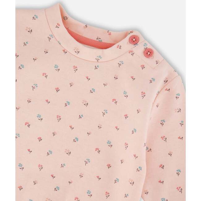 Organic Cotton Pant with Top Set, Pink Mini Floral - Mixed Apparel Set - 3