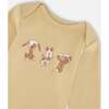 Organic Cotton Onesie, Light Caramel - Onesies - 3