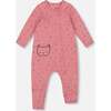Organic Cotton Zipped Romper, Pink Floral - Rompers - 1 - thumbnail