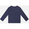 Organic Cotton T-Shirt Navy Blue with Apple Treats, Navy Blue - T-Shirts - 3