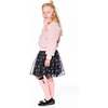 Organza and Mesh Skirt Black with Unicorn Print, Black Unicorn Print - Skirts - 2
