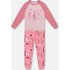 Organic Cotton Two-Piece Pajamas, Pink Forest - Pajamas - 1 - thumbnail